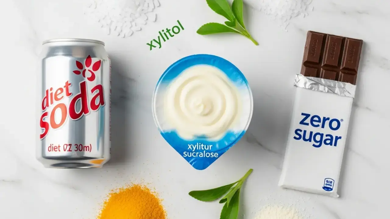 Combinação de diferentes tipos de adoçantes low zero cal em embalagens de produtos alimentícios