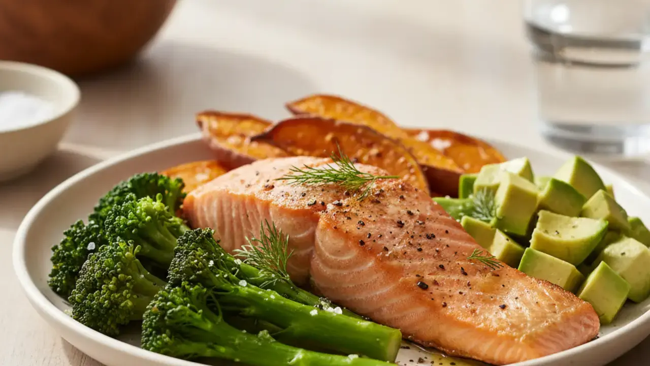 Variedade de alimentos saudáveis e nutritivos, destacando a importância da qualidade dos nutrientes para pacientes com perda de peso no câncer.